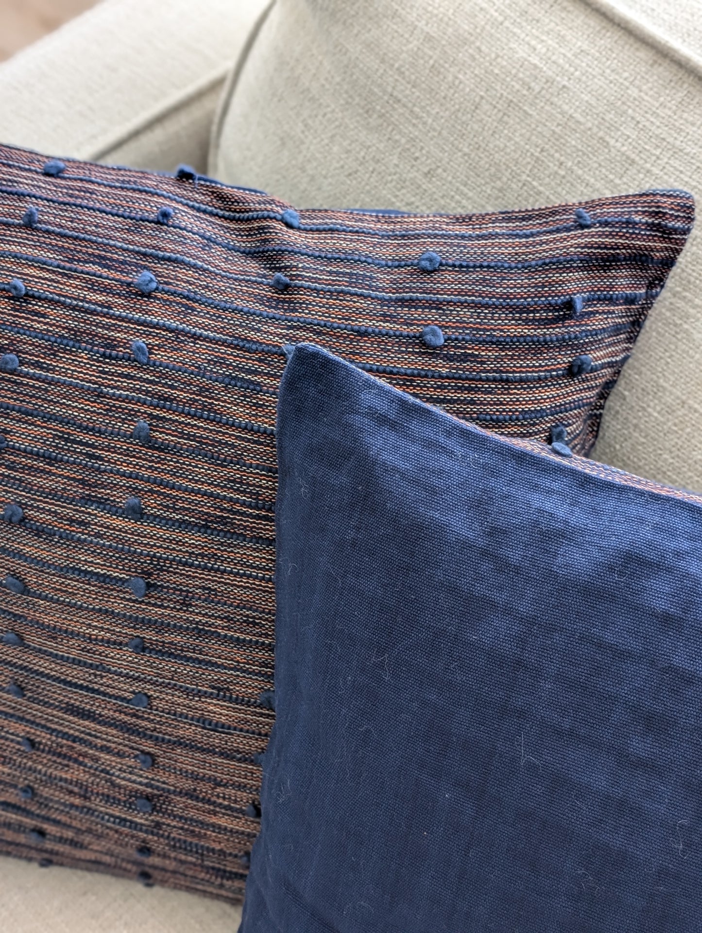 Indigo & Cayenne Pana Pillow Covers