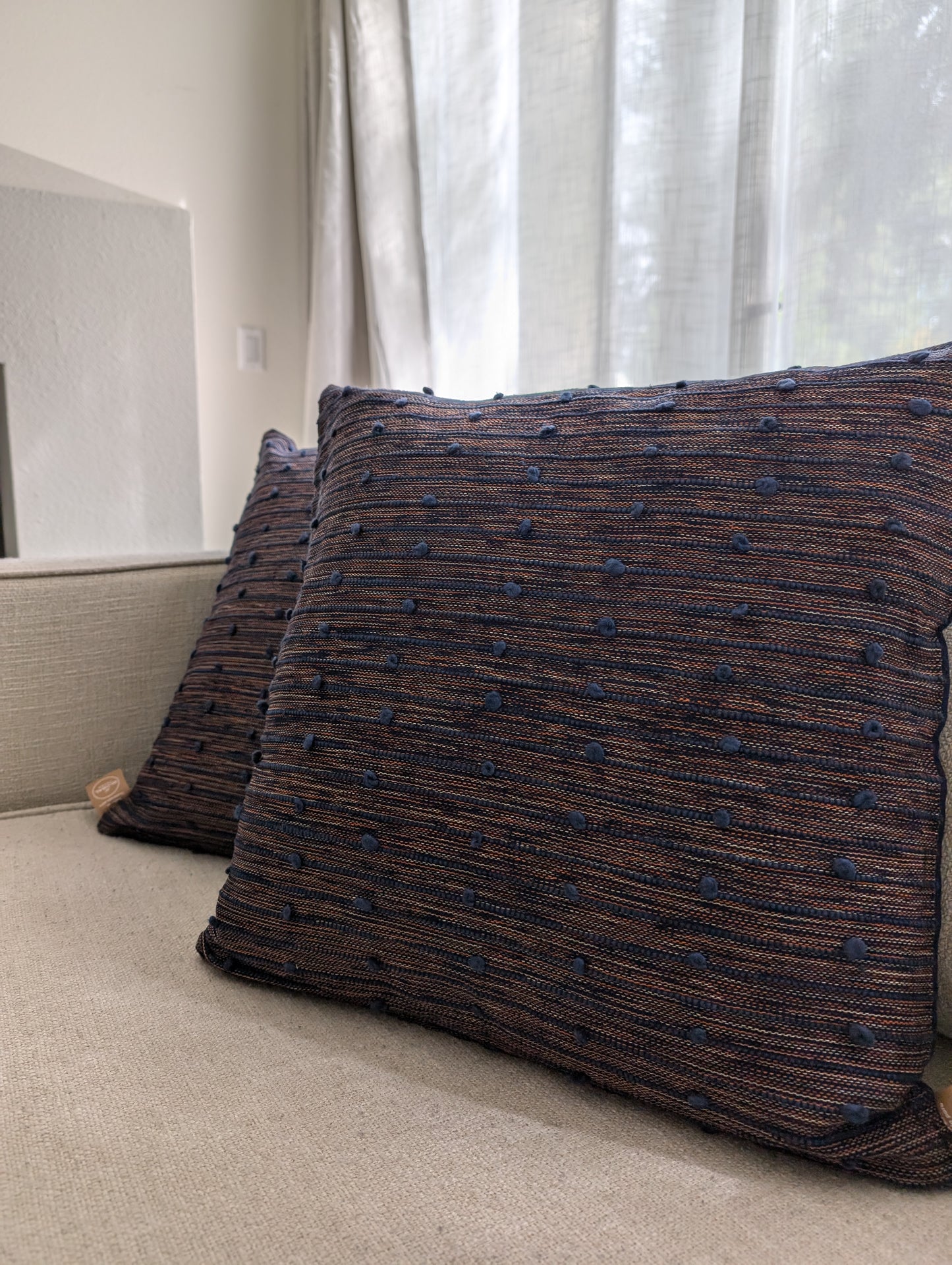 Indigo & Cayenne Pana Pillow Covers