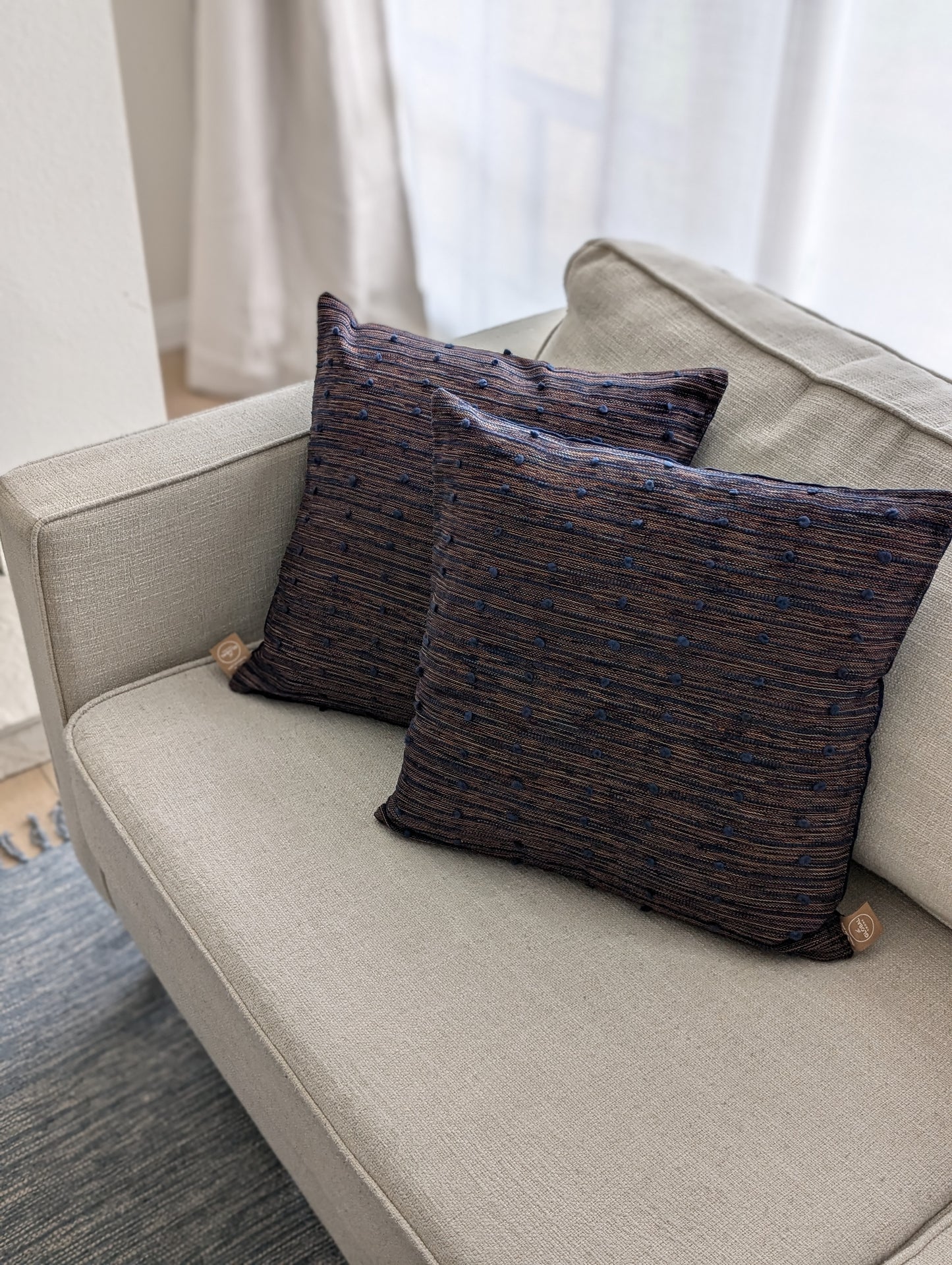 Indigo & Cayenne Pana Pillow Covers