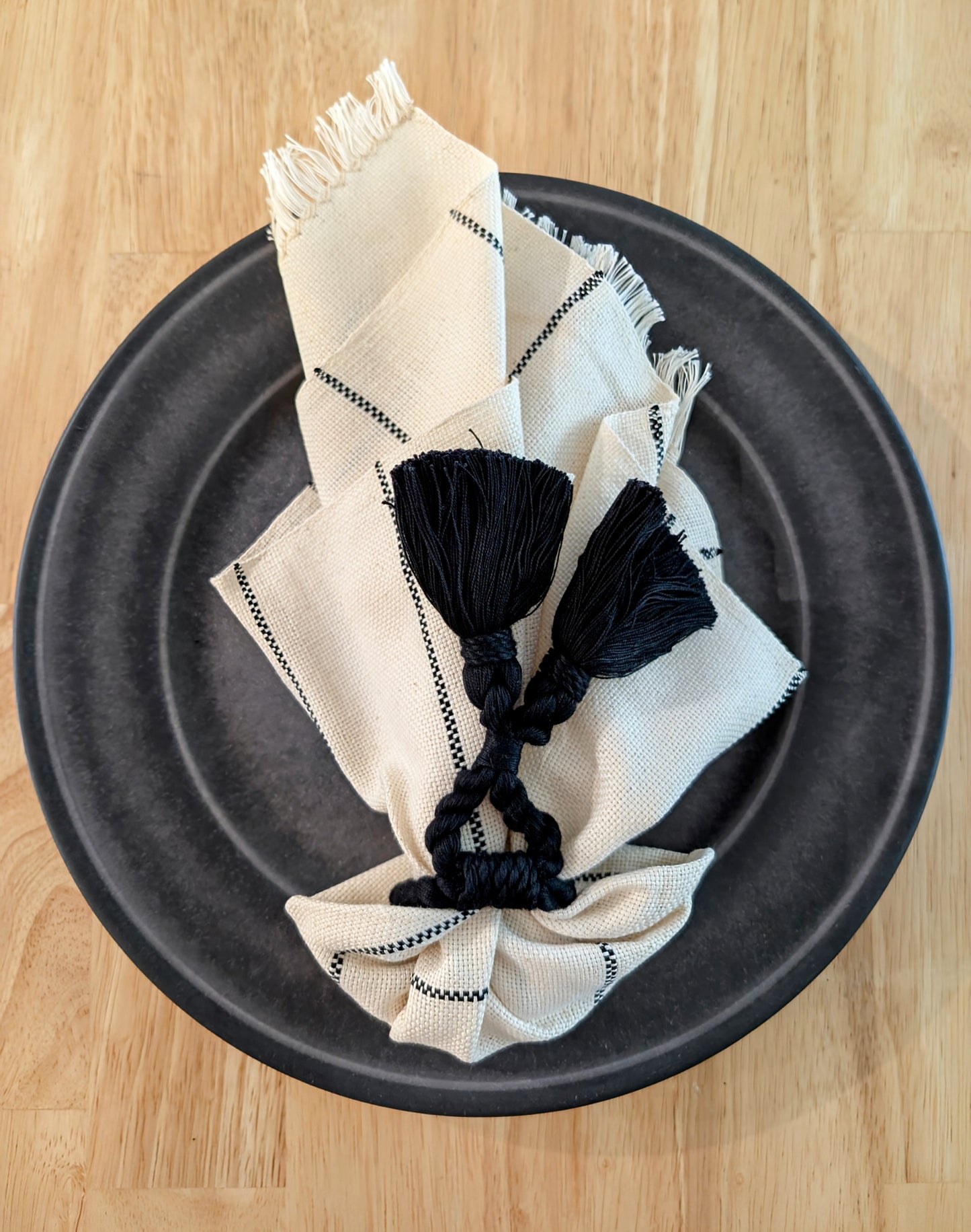 Black Stripe Napkins