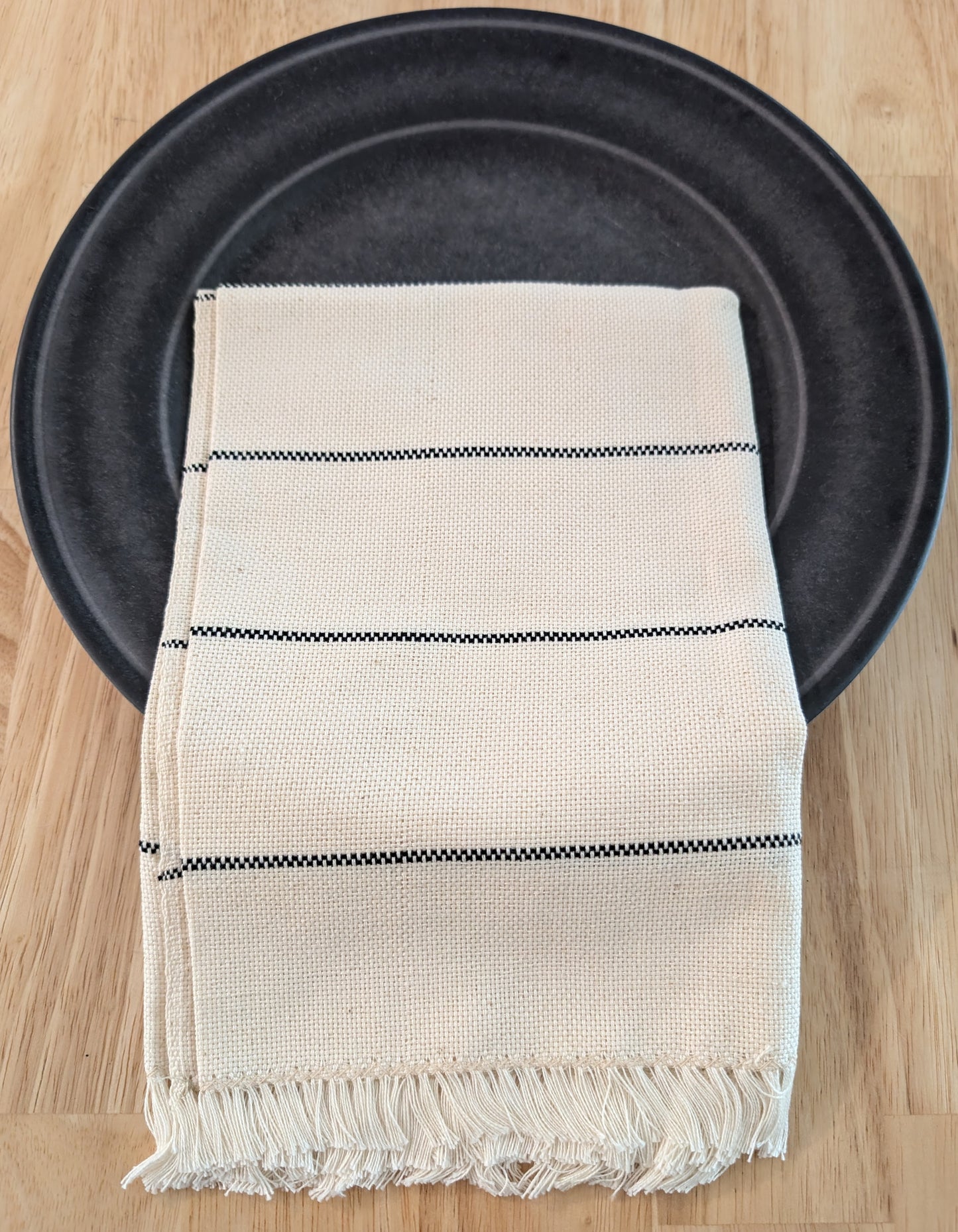 Black Stripe Napkins