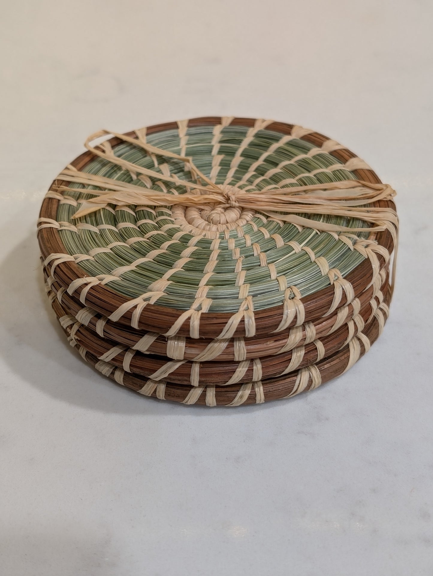 Pine Needle and Wild Grass Coasters (set of 4)